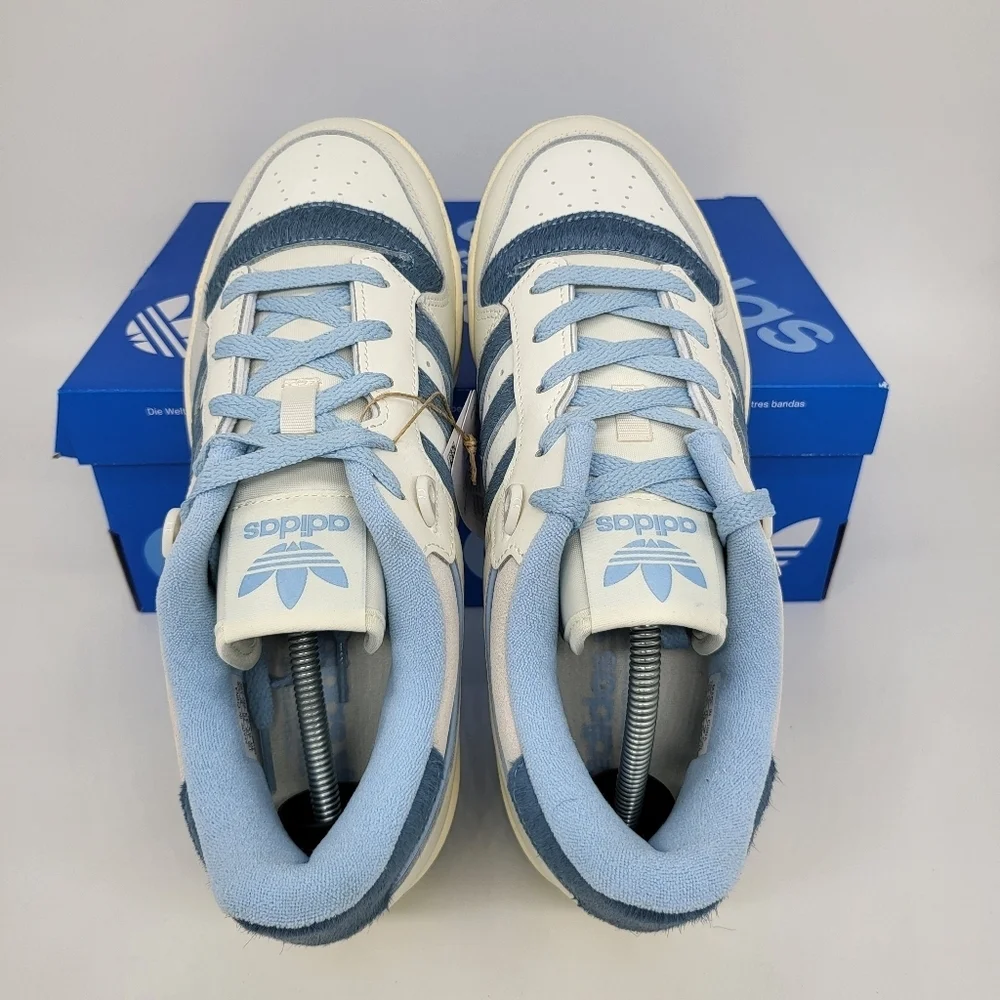 New Adidas Rivalry Low 86 'Off White Clear Sky Pony-Hair' Men's Shoes Size 10 - Picture 5 of 9